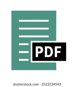 pdf-Datei-Symbol auf weißem Hintergrund