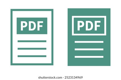 pdf-Datei-Symbol auf weißem Hintergrund