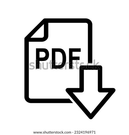 pdf file icon on white background