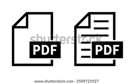 pdf file icon on white background