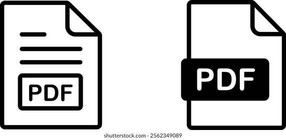 "PDF File Icon - Portable Document Format Symbol"