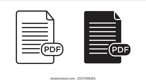 PDF file Icon set. vector illustration set