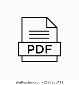 PDF file icon. simple vector icon