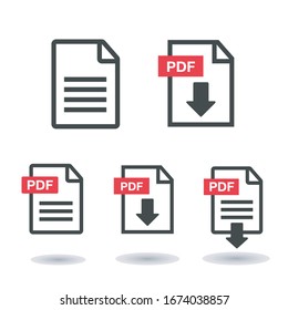 PDF File Icon. Pdf Upload Icon Vector