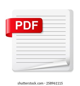 PDF file icon, vector eps10 illustration