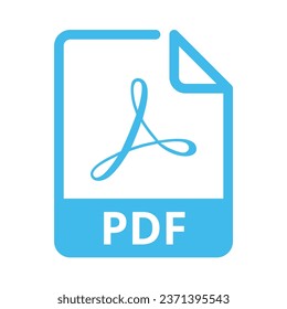 PDF File Icon. Vector File Format. Document File Extension Modern Flat Design