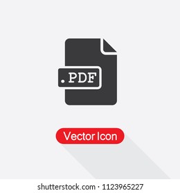 PDF File Icon Vector Illustration Eps10