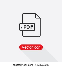 PDF File Icon Vector Illustration Eps10