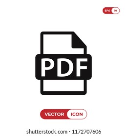 PDF file icon vector illustration