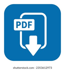 Pdf file icon, vector illustration.