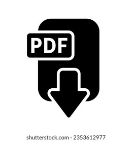 Pdf file icon, vector illustration.