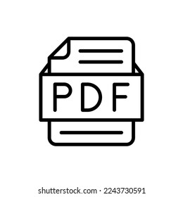 PDF File Symbol in Vektorgrafik. Logotyp