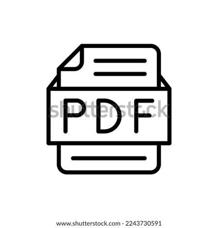PDF File icon in vector. Logotype