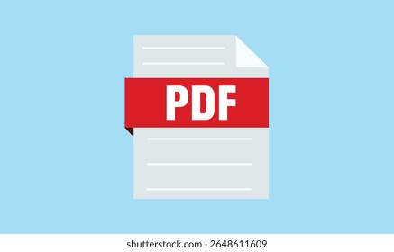 PDF file icon vector for use.