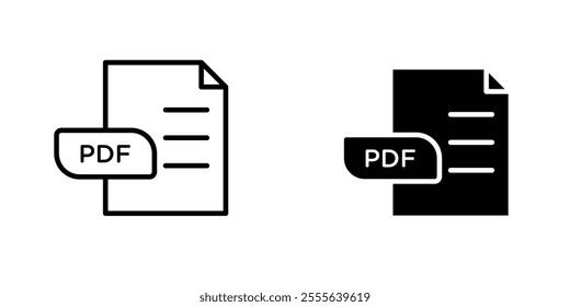 PDF file icons for app and websites.