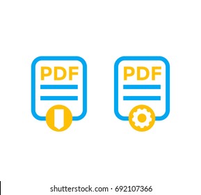 PDF file icons isolated on white