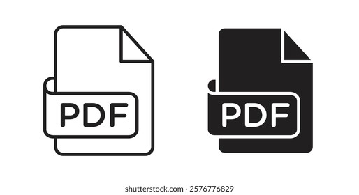 PDF file icons pack for ui designs