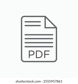 PDF file isolated icon. vector illustration.