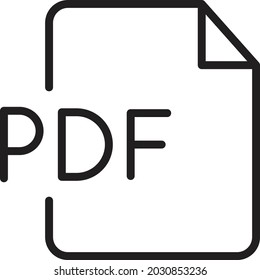 Pdf File Isolated Vector icon which can easily modify or edit

