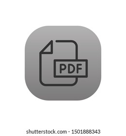 Pdf File  - Line Vector Icon