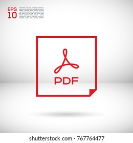PDF File Line Vector Icon