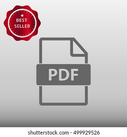 PDF File Type Vector Icon Illustration