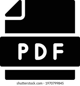 PDF file vector glyph flat icon