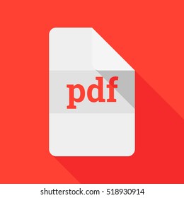 PDF file. Vector icon.
