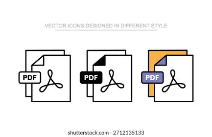 PDF Datei, Vektorsymbol, Stock, einzeln auf weißem Blatt