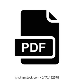 PDF File vector icon,Vector illustration