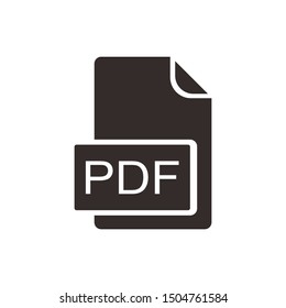 PDF File vector icon,Vector illustration