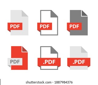 PDF-Dateien Symbol gesetzt, PDF-Dateiformat-Zeichen