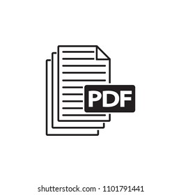 pdf files illustration. Element of library icon for mobile concept and web apps. Detailed pdf files icon can be used for web and mobile on white background