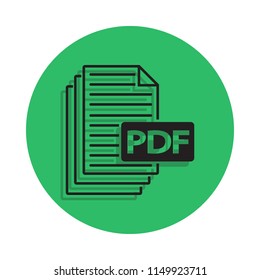 pdf files illustration. Element of library icon for mobile concept and web apps. Detailed pdf files icon can be used for web and mobile