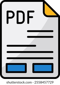 PDF Filled Icon Style Design