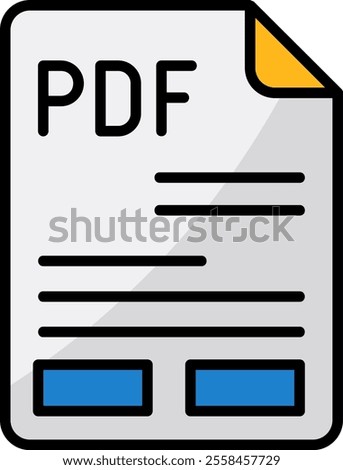 PDF Filled Icon Style Design