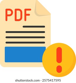 PDF Flat Style Icon Design