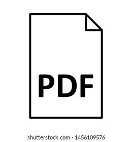 pdf format document icon or logo illustration. Perfect use for website, pattern, design, etc.