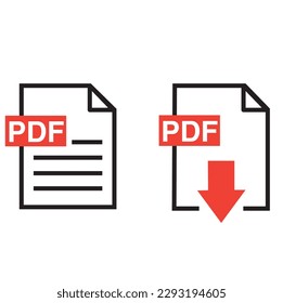 Formato Pdf carteles de documentos en un fondo blanco con espacio de copia