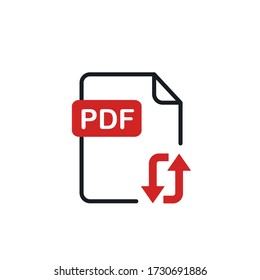 Symbol für Dateivektor im PDF-Format