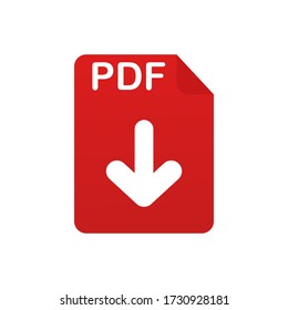 PDF format file vector icon