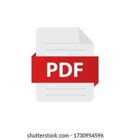 PDF format file vector icon