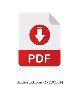 PDF format file vector icon