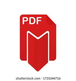 PDF format file vector icon