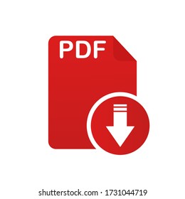PDF format file vector icon