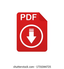 PDF format file vector icon