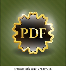 PDF gold shiny emblem