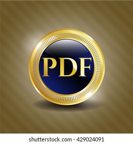 Banda dorada o emblema de PDF