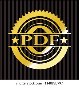 PDF golden emblem or badge