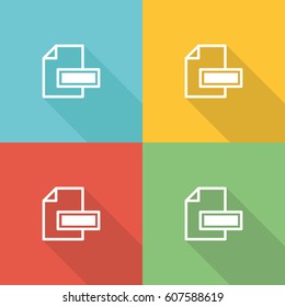 Pdf Html Flat Icon Concept